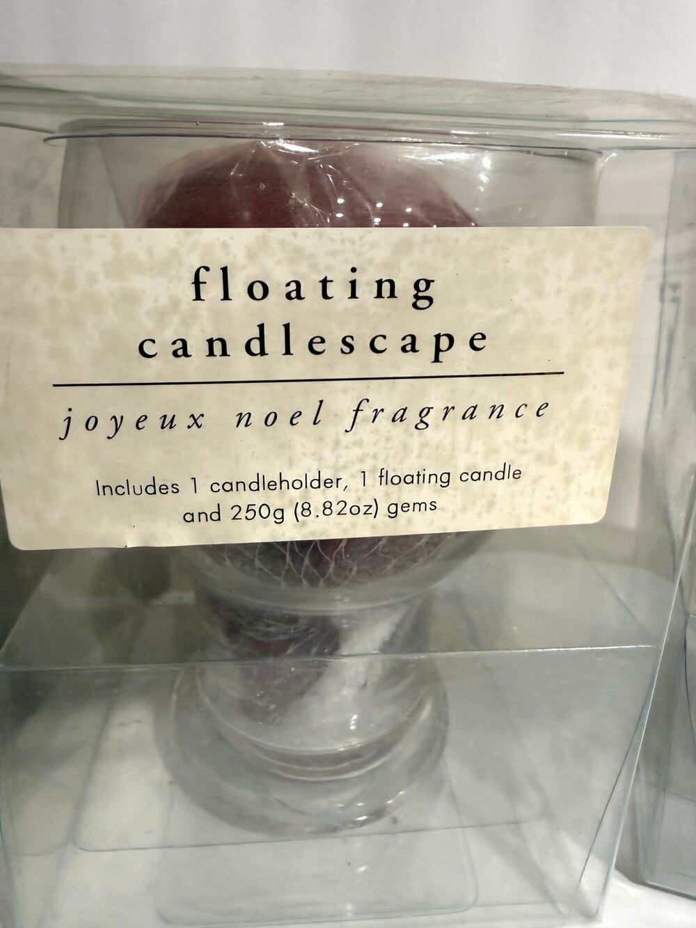 Pier 1 Floating Candlescape Set 2 Retired Discontinued Red Green Joyeux Noel NEW